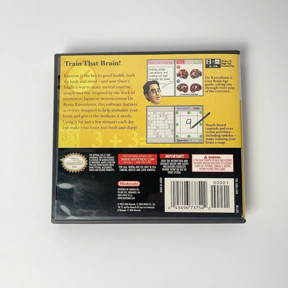 Nintendo DS NDS Tiger Woods PGA Tour 08 + Brain Age Both CIB Complete In Box